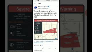 Seymour, Indiana Severe Thunderstorm 3-28-20
