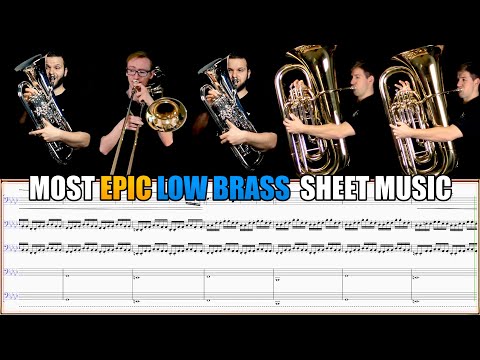 DARK EPIC SOUNDING LOW BRASS "Silver Linings" by Hendyamps Studios. Sheet Music Play Along!