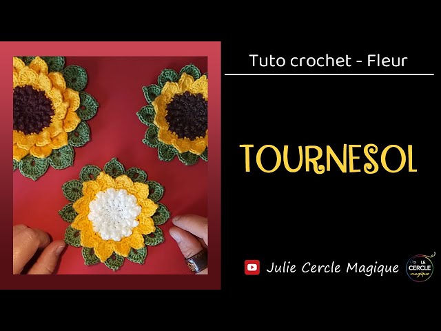 Kit Débutant Crochet Fleurs - Tutoriel Vidéo - Tournesol - Fil Doux - DIY