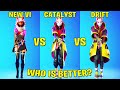 Fortnite Vi vs Catalyst vs Drift - Dance Battle Of Legendary Skins!!