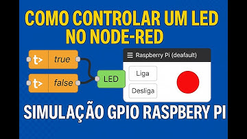 Como controlar um LED no Node-RED Simulação GPIO Raspberry Pi | Curso completo Raspberry PI