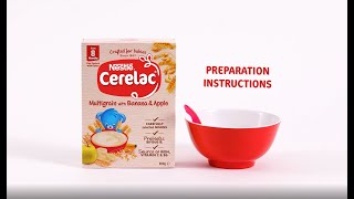 How to Prepare CERELAC Multigrain with Banana & Apple | Infant Cereal | Nestlé FamilyNes
