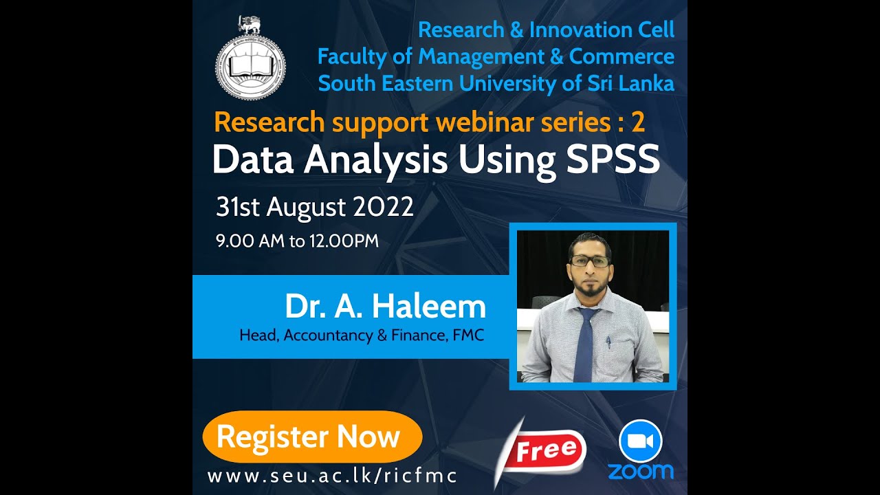Data Analysis Using SPSS Webinar - YouTube