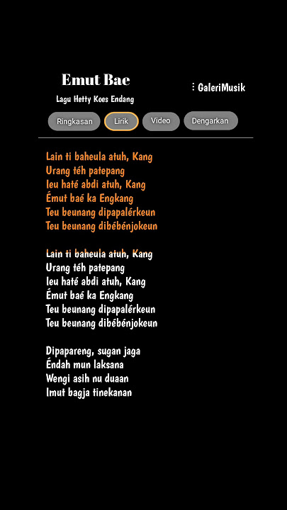 Lirik Lagu Emut Bae -Lagu Hetty Koes Endang - #hettykoesendang #liriklagu #fyp #viralshort
