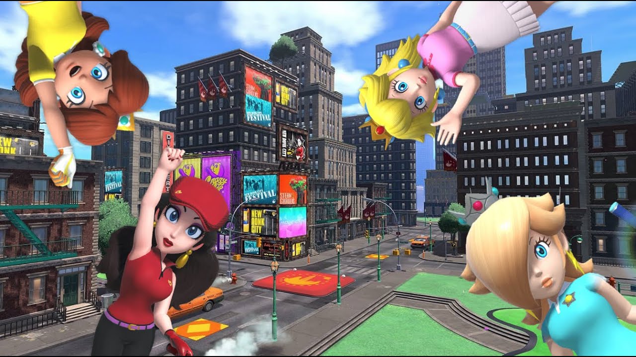 Mario Golf: Super Rush - Pauline, Daisy, Peach and Rosalina Playoff in New Donk City