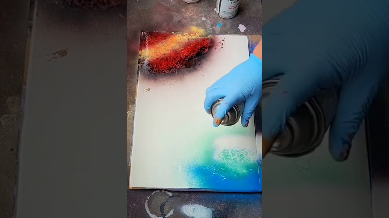 Quick galaxy spray paint art. 