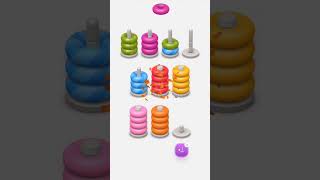 Hoop Stack / Color Sort 3D lvl 19 #shorts #relaxinggames #games #hoopstack #colorsorting