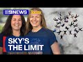 Adventurous ladies set skydiving record in Queensland | 9 News Australia