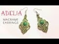 Macrame jewelry set tutorial - The Adelia earrings - Hướng dẫn thắt hoa tai Adelia