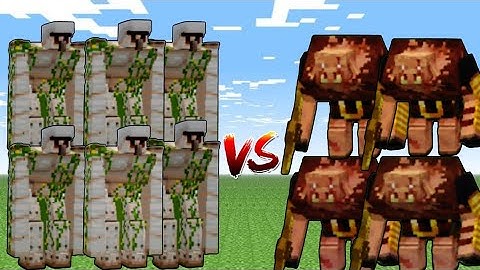 MUTANT IRON GOLEM vs MUTANT PIGLIN BRUTE | Minecraft Mob Battle |