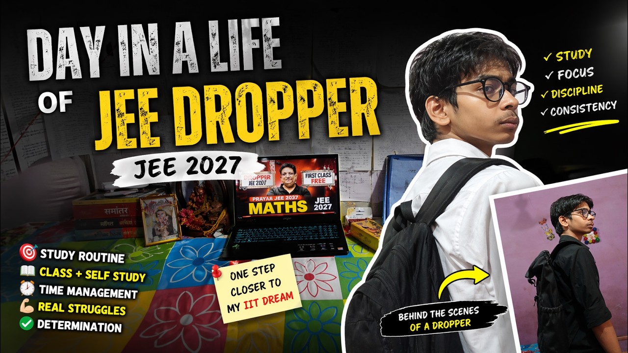 A Day In A Life Of JEE Dropper l JEE 2027 l #vlog #jee - YouTube
