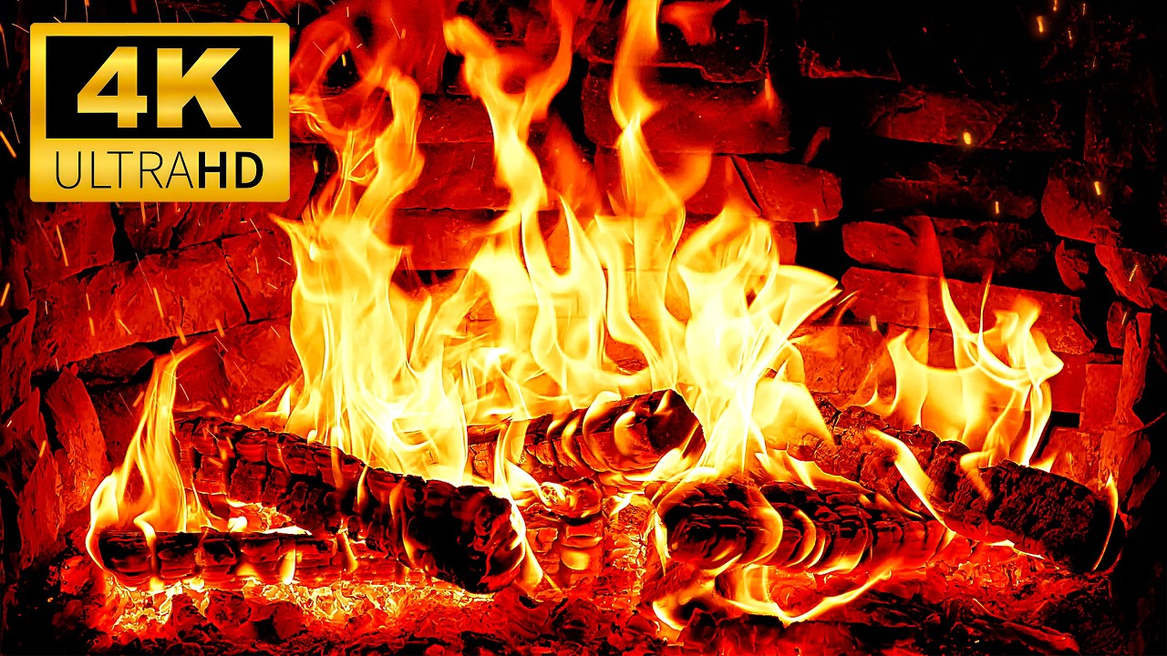 🔥 The BEST Fireplace for TV | Relaxing Crackling Fireplace with Burning Logs & Fire Sounds