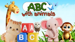ABC for Kids | Learn Alphabet with Cute Animals | Education Video for Toddlers | ABC Song English