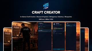 🔨 MG Craft Creator | FiveM In-Game Crafting Editor | Minigames, Mastery & Research | ESX/QBCore/QBox