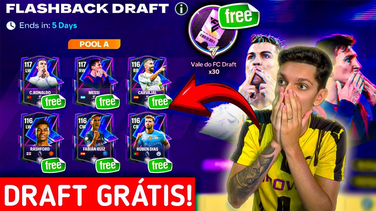 🔥RESGATE GRÁTIS!🤩MESSI & CR7 no DRAFT e TROCAS🔥CODIGUIN E MAIS!!! FC MOBILE 26