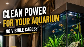 Clean hidden power outlet installation for an aquarium ⚡🐠