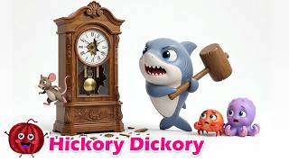 Hickory Dickory Dock 🦀🐙🦈 | The Shark Knocked Down the Clock! 😱⏰