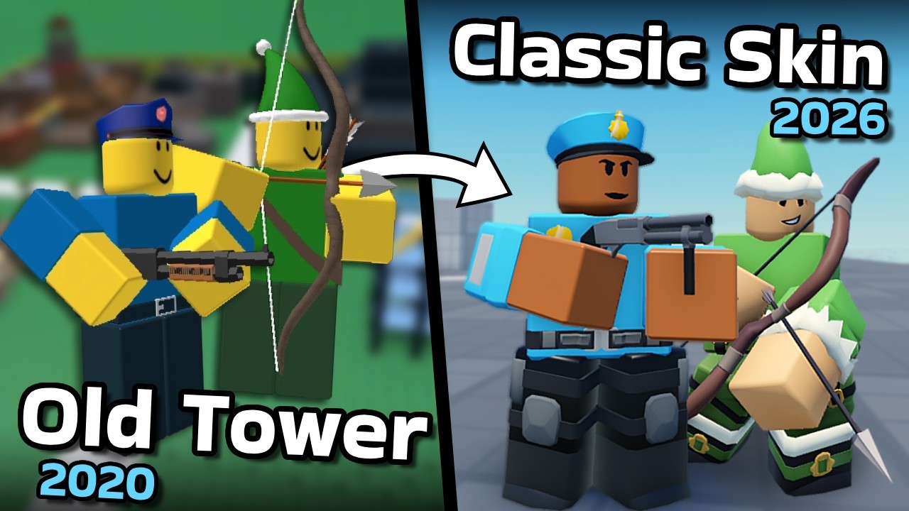 Every Classic Tower Skins In Tower Defense Simulator (TDS)