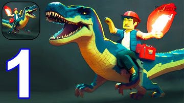 Jurassic City Survival - Gameplay Walkthrough Part 1 Tutorial Wood Storage, Dinosaur Stall (Android)