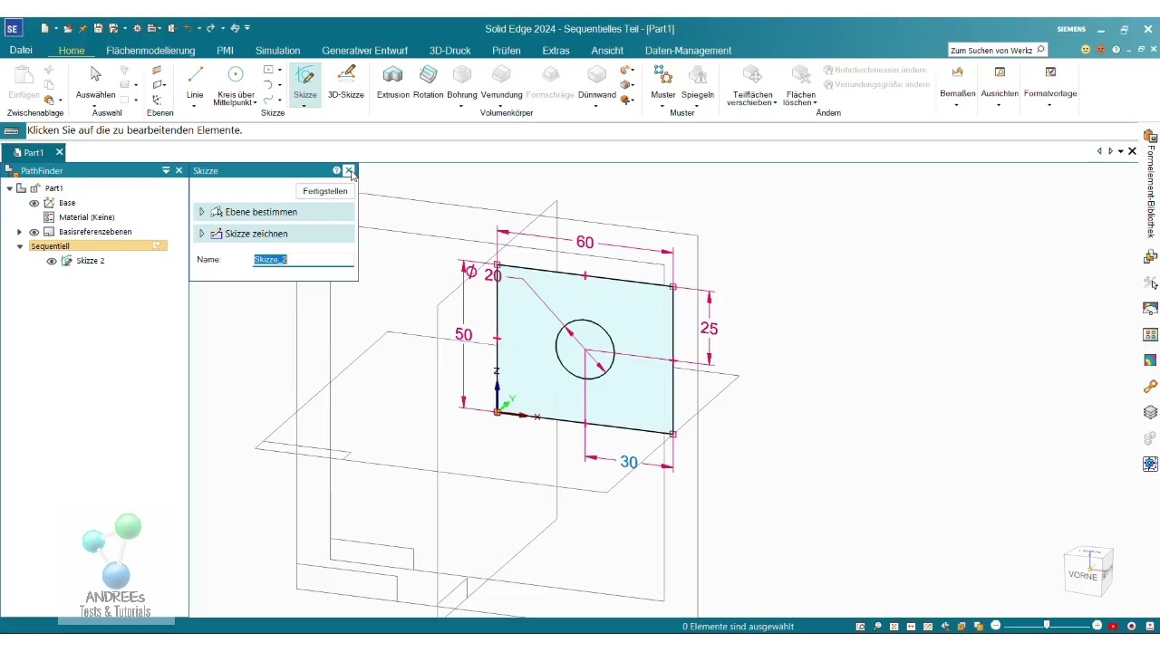 Solid Edge '24 - 3D Bauteil mit automatisierter Bemaßung #5