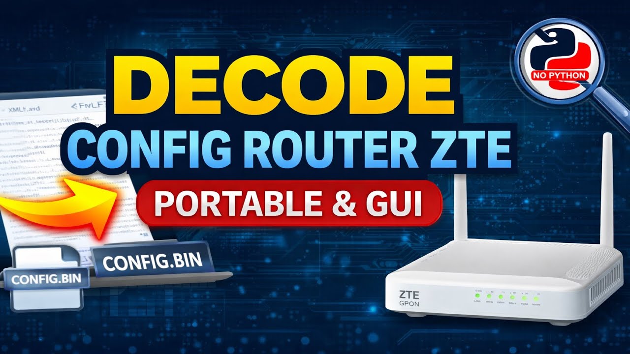 Cara Decode dan Encode Config Router ZTE Tanpa Install Python (Portable & GUI)