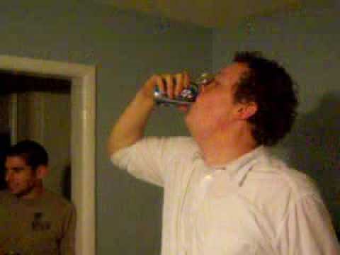 Kevin Huff Opening a Beer the Manly Way