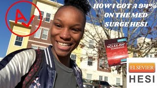 HOW I GOT A 94%/1062 ON THE MED SURG HESI! | PRENURSING VS NURSING SCHOOL FINALS