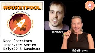Rocket Pool Node Operators Interview Series w/ SunshineStaking - @relyt29 Spotlight