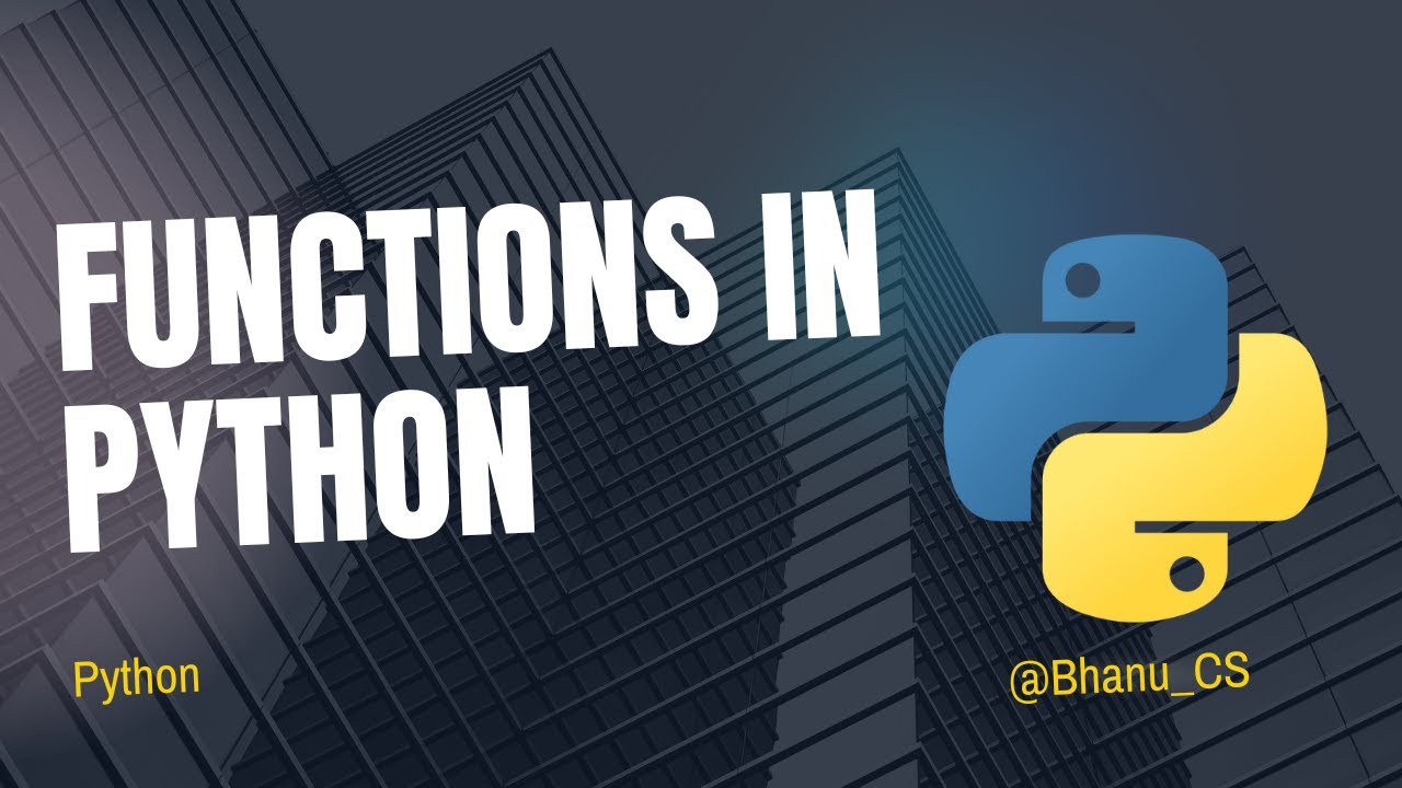Functions in Python | Python Basics Explained for Beginners - YouTube