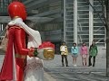レッドレンジャーを抱きしめる。背が高くて筋肉質。魔法戦隊マジレンジャー 第14話 hug red ranger. tall muscular. sentai magiranger episode 14