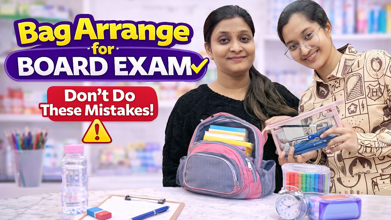 BOARD EXAM BAG GUIDE 🎒😱| Don't Make Mistake 🚫| Mummy & Jinni | Cute Sisters
