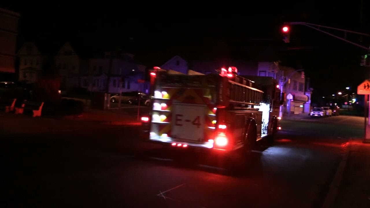 Passaic NJ Fire Department Engine 4, Battalion 3 and Engine 2 Responding