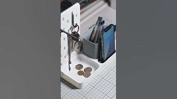 This 3D printed desk organizer turns the IKEA SKÅDIS pegboard into a command centre. #3dprinting