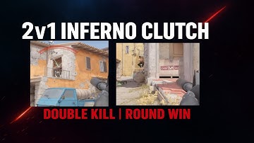 CS2 Wingman Inferno 2v1 Clutch | Double Kill to Win Round