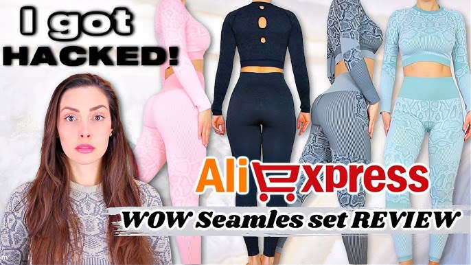 Trying size S-L - Aliexpress new seamless sets // Gymshark