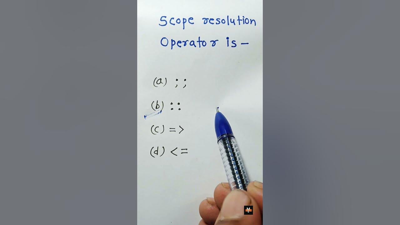 scope resolution operator is - #shorts symbol of scope resolution ...