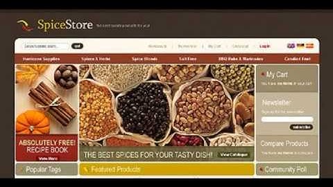 Preview White _ Brown Spice Shop Magento Theme by Delta TM