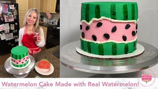 Watermelon Cake From Scratch Made With Real Watermelon