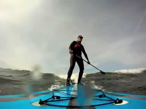 SUP Surfing Freighter Waves in Seattle 5/4/11