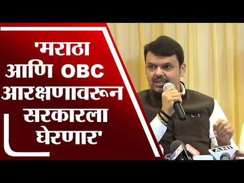 Maratha आणि OBC आरक्षणावरून सरकारला घेरणार' - Devendra Fadnavis