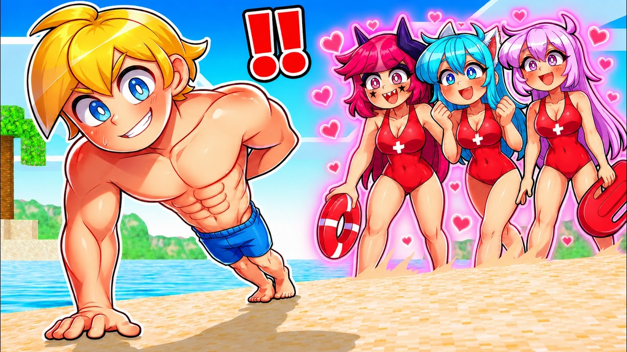 Mi ALLENO in SPIAGGIA per Sorprendere le RAGAZZE BAGNINE su Minecraft