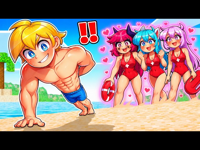 Mi ALLENO in SPIAGGIA per Sorprendere le RAGAZZE BAGNINE su Minecraft