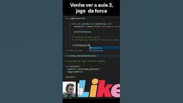 Curso Python Jogo da Forca pt 3 em Python3 aula 1 #python  #programacao #desenvolvedores #javascript