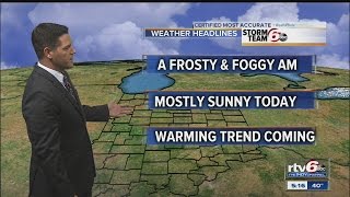 Forecast: Chilly start leads to beautiful Indiana day