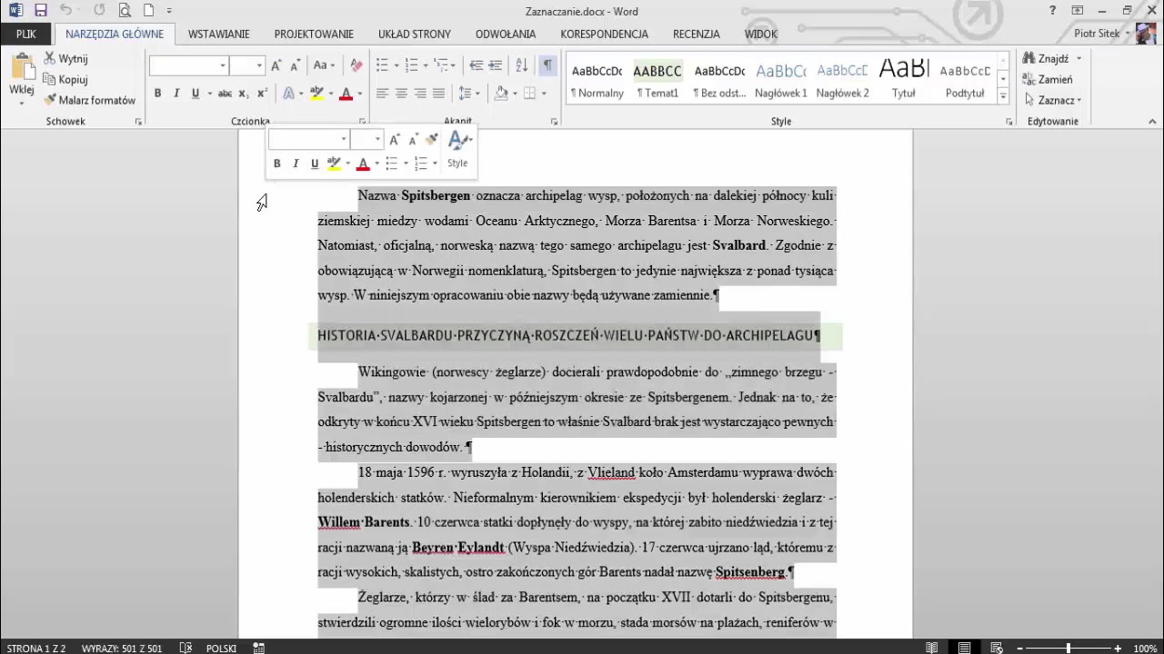 MS Word Jak Szybko atwo I Przyjemnie Zaznacza Tekst W Dokumencie Ms word jak szybko atwo i przyjemnie zaznacza tekst w dokumencie