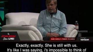 Mark Hamill's Tribute to Carrie Fisher 2017 (Open Captions)
