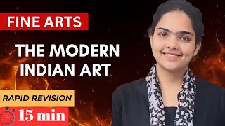 Modern Indian Art – One Shot Revision in 15 Minutes | Class 12 Fine Arts Chapter 7