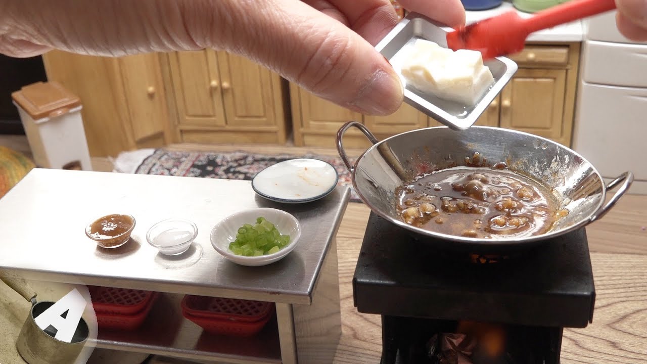 MiniFood 食べれるミニチュア マーボー豆腐 miniature Mapo Tofu