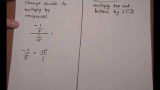 simplifying complex fractions mini-lesson