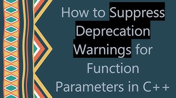 How to Suppress Deprecation Warnings for Function Parameters in C++